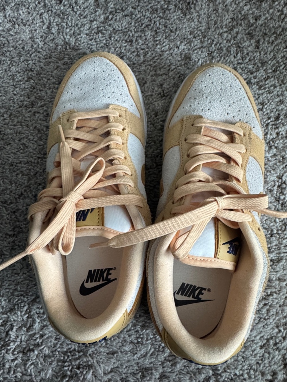 Nike Yelllow Low-Top Suede Dunks